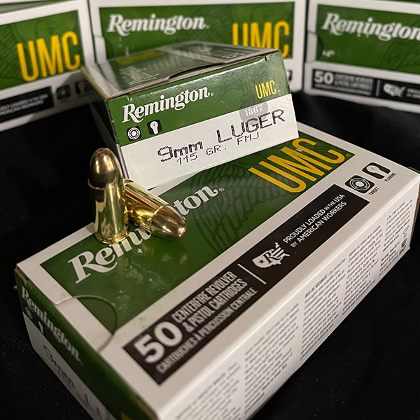 Remington UMC 9 mm 115 gr. FMJ L9MM3 50 rnd/box